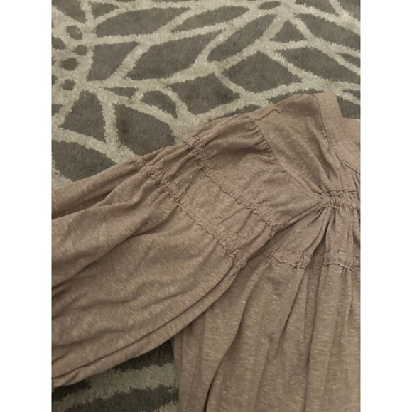Tan Wishlist Flowy Sleeve Tie Top Blouse - Picture 3 of 4